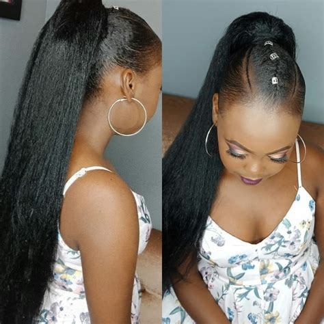 Make yours unique by wearing it up high and adding a little curl to the ends for ponytail hairstyles can be really creative and playful. Styling Gel Hairstyles For Black Ladies / 30 Classy Black ...