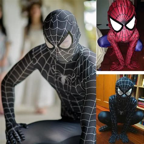Spandex Original High Quality The Amazing Zwarte Spiderman Costume