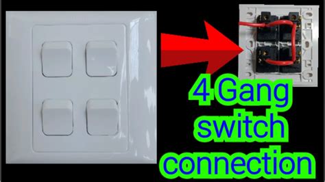 4 Gang Switch Connection Bangla Four Gang Switch Youtube