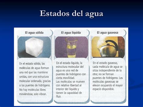 Estructura Molecular Del Agua Solida Liquida Y Gaseosa 2021 Idea E
