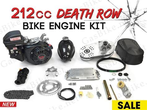 212cc Death Row Bike Engine Kit 4 Stroke Gas Motorized Bicycle