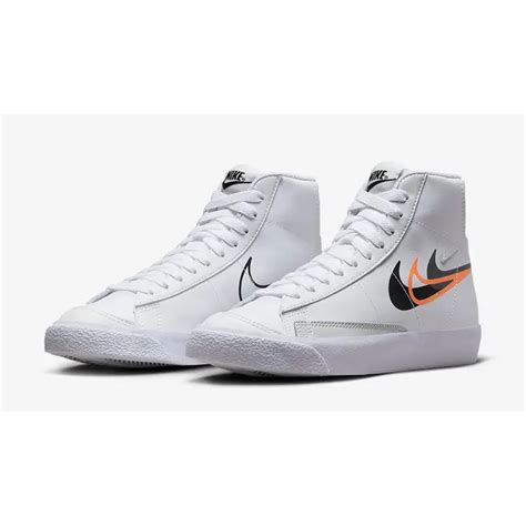 Nike Blazer Mid 77 Gs Multi Swoosh White Where To Buy Fn7809 100