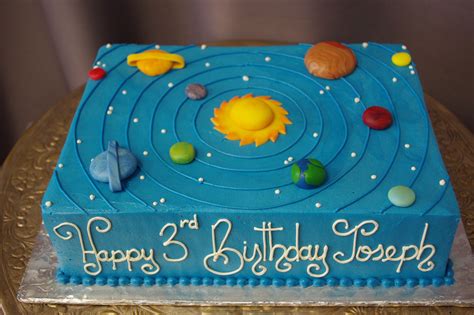Solar System Birthday Cake Space Theme Themed Birthda
