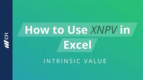 XNPV Function in Excel - YouTube