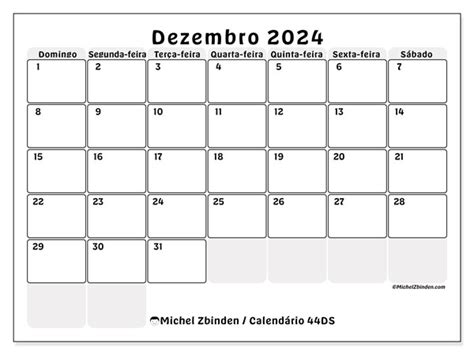 Calendário de décembre de para imprimir SD Michel Zbinden MO