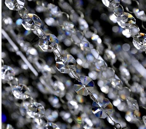 10 Ft 304meters Crystal Glass Garland Chains 14mm Octagon Beads With
