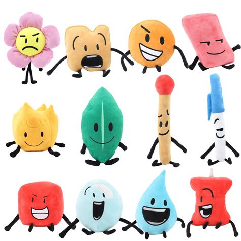 Battle For Dream Island Bfdi Plush Toy 15 25 Cm Leafy Firey Stuffed