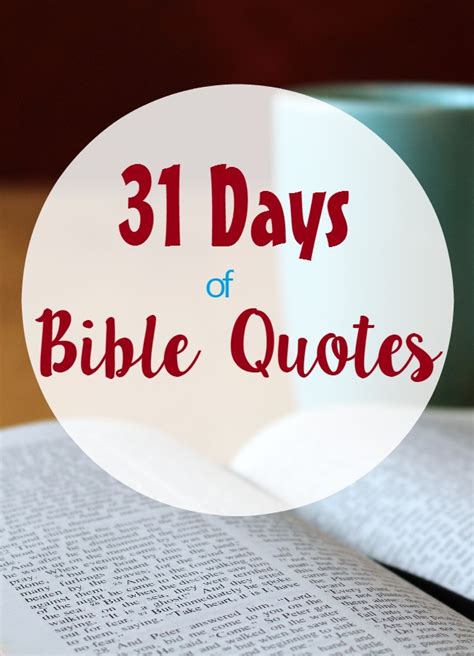 31 Days Of Bible Quotes The Littlest Way
