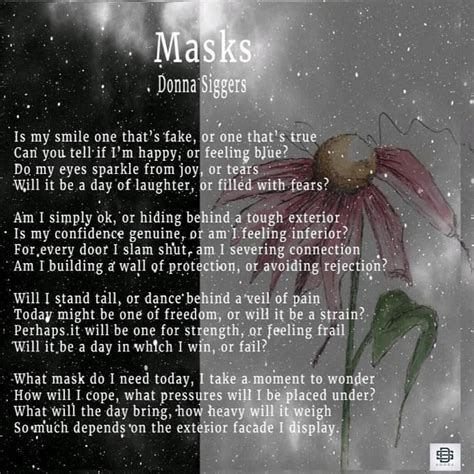 Masks This Poem Shares The Name Of My New Poetry And Prose Book