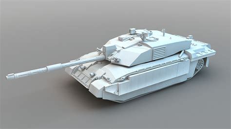 Arunas B Low Poly Challenger 2 Tank Model