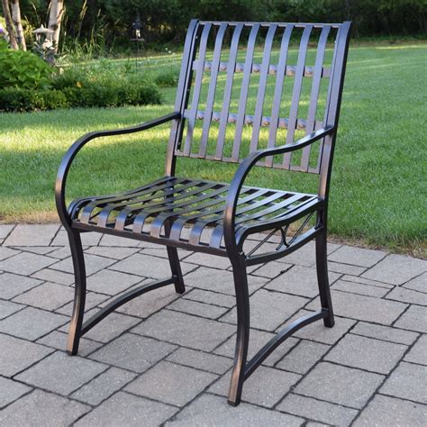 Shop for wrought iron patio chairs online at target. Oakland Living Noble Wrought Iron Patio Arm Chair - Walmart.com