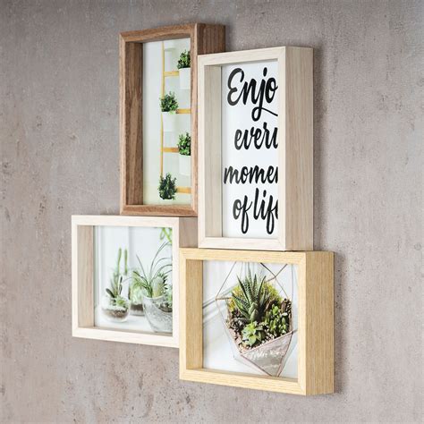 Fotodruck für design bilderrahmen nach mass. Bilderrahmen Collage 30,5x32,5cm 4 Fotos 10x15cm Natur ...