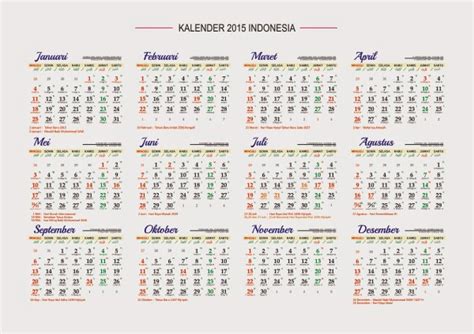 Download Kalender 2015 Indonesia Lengkap Coreldraw Bisa Diedit Cb