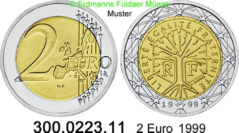 Frankreich 2 Euro 1999 Kursmünze 300022211 Unc Ma Shops