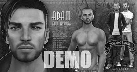 Second Life Marketplace Demo Adam Avatar By Tellaq
