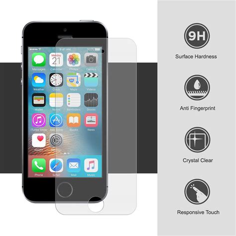 tempered glass screen protector for apple iphone 5 5s 5c se