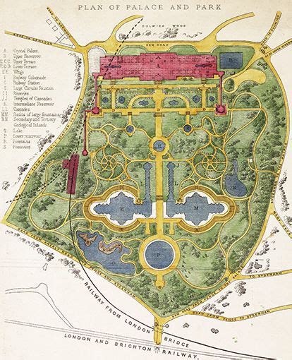 Crystal palace existed as a cricket club during the formative years of the football league, though their stadium did provide a home for the fa cup final between 1895 and the outbreak of the first world war. Plan of the Crystal Palace and Park, Sydenham, London ...