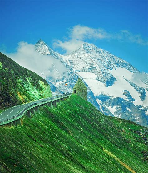 Alpine Mountain Road In Grossglockner Pass Austria And Germany Alps
