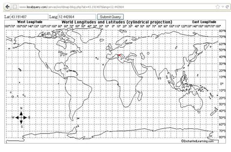 Blank World Map With Longitude And Latitude