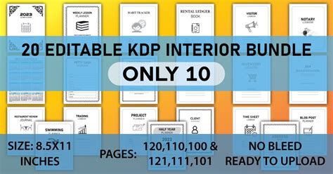 Editable Kdp Interior Bundle Bundle Creative Fabrica