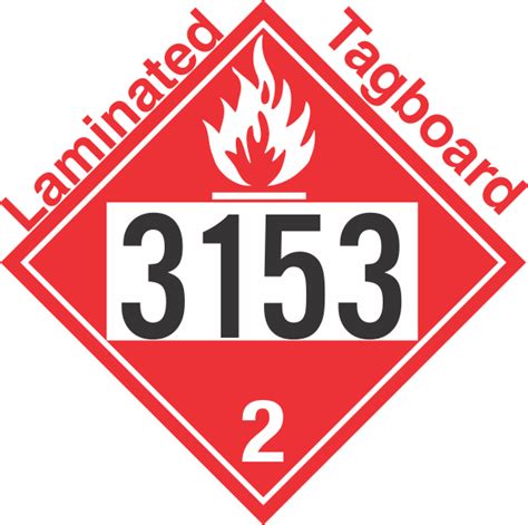 Flammable Gas Class Un Tagboard Dot Placard