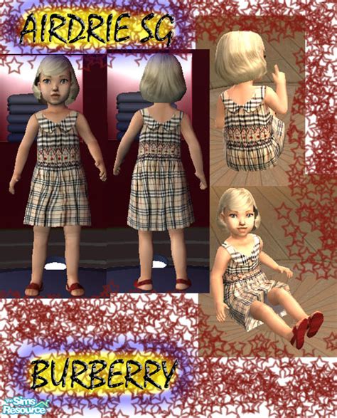 The Sims Resource Burberry Plaid Dress