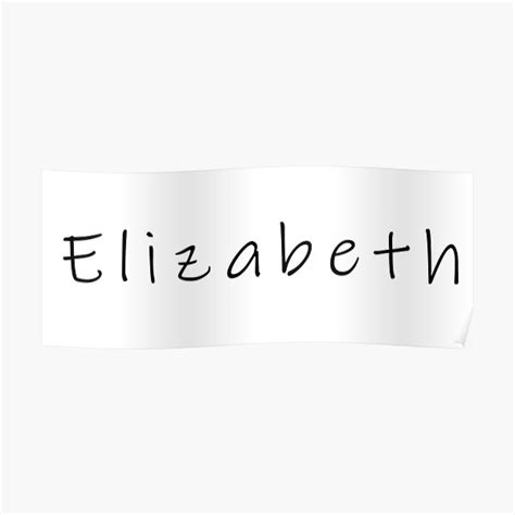 Elizabeth Name Poster By Gmstockstudio Redbubble