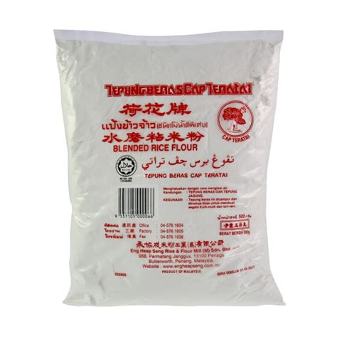 These sentences come from external sources and may not be accurate. Teratai Tepung Beras, Blended Rice Flour 荷花牌水磨粘米粉 (500g ...