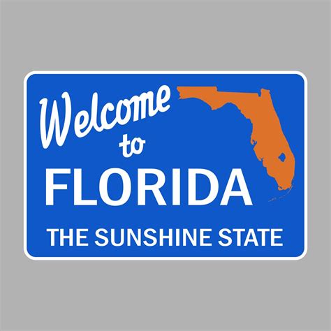 Buy Welcome To Florida Sign Vector Eps Dxf Svg Png Vinyl Online In