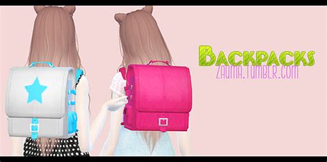 Ts4 Backpacks Zauma Sims 4 Custom Content Sims Sims 4
