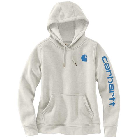Carhartt 102791 Womens Relaxed Fit Midweight Logo Sleeve Graphic Hoodie