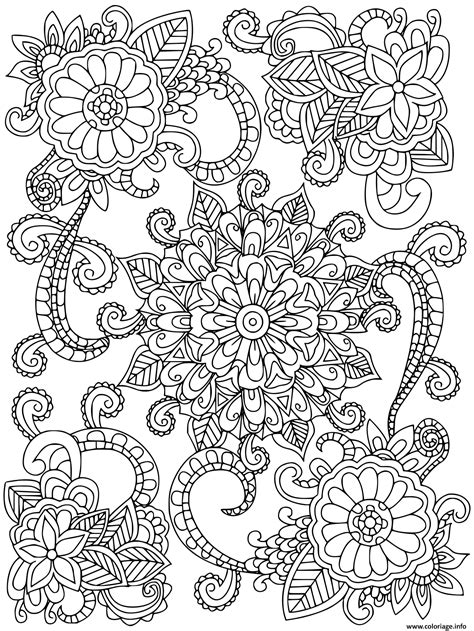 Disney mandala coloring pages 2194379 avec mandala coloring. Coloriage Mandala Fleurs Pour Adulte dessin