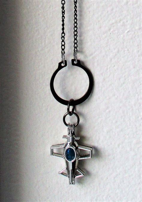 Airplane In The Blue Skiescage Necklace With Blue Etsy Caged