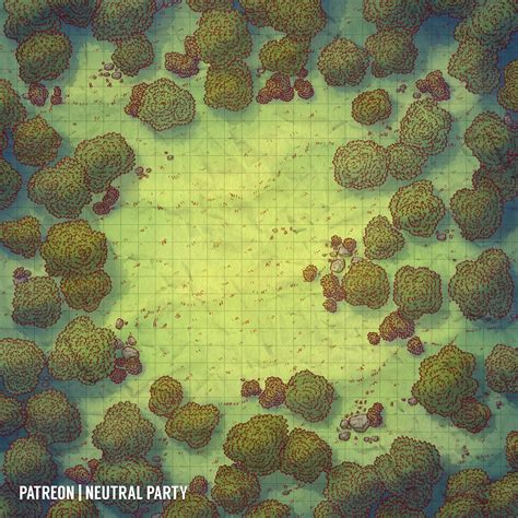 Simple Forest Clearing Dndmaps Dungeon Maps Map Fantasy City Map