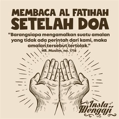 Foto Dakwah Hukum Baca Al Fatihah Setelah Berdoa Dalam Islam