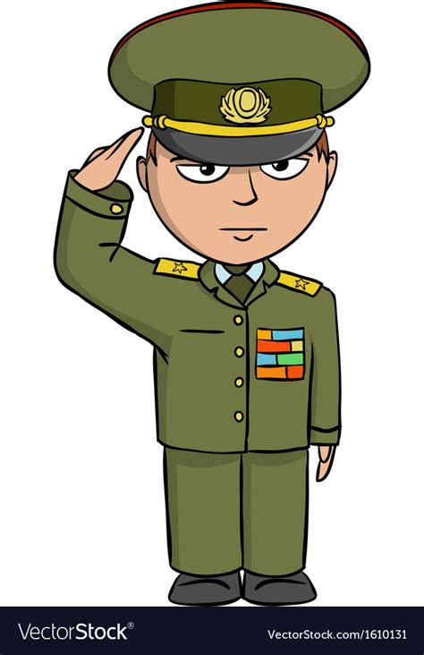 Military Cartoon Man Royalty Free Vector Image