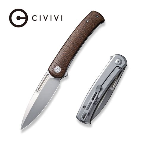 Civivi Cetos Flipper Knife Micarta With Stainless Steel Handle 3 48