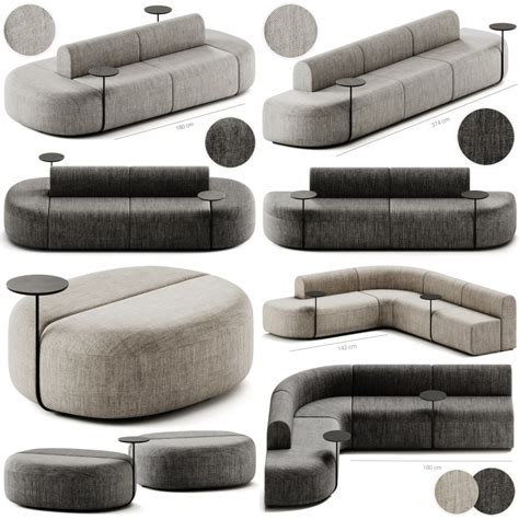Artiko Sectional Modular Fabric Sofa At 16 By Mdd - 3D Model for Corona