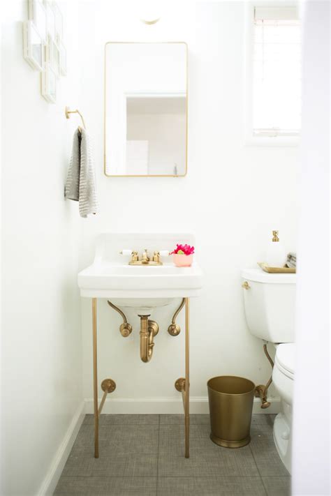 Bathroom sinks, vessel sinks, wall mounted sinks, drop in sinks DIY Gold Sink Legs » Lovely Indeed