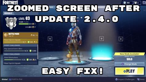 How To Fix Zoomed Screen After New Minigun Update Fortnite Battle