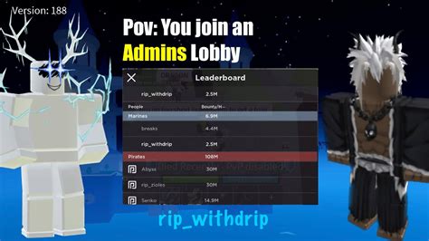 Pov You Join An Admins Lobby Blox Fruits Roblox Youtube