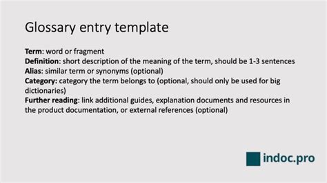 Free Glossary Template Download For Wordexcelpowerpoint