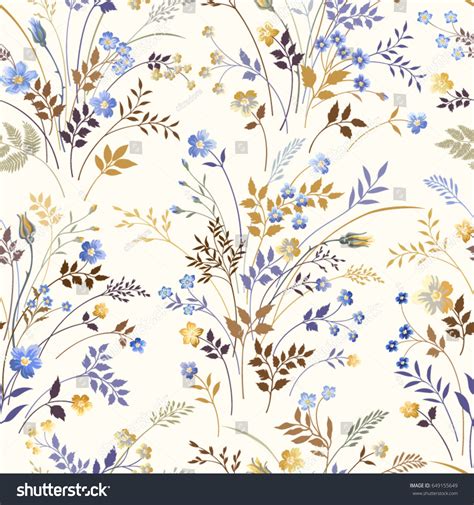 This is summer floral collection of 10 watercolor seamless patterns and 6 digital papers with summer bright flowers and blooms. Seamless Floral Pattern Blue Flowers Stock Vector ...