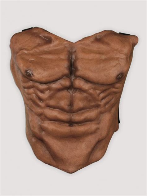 Adult Muscle Chest Halloween Costume Ripped Abs Flesh Or Brown Ebay