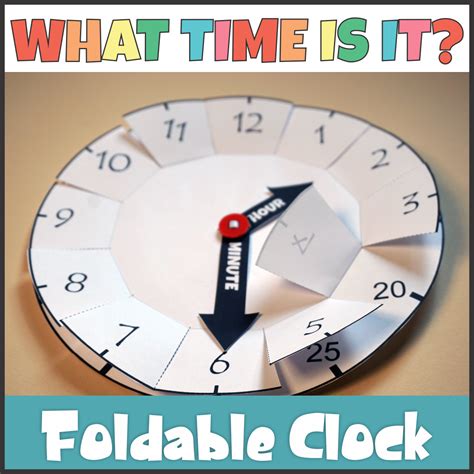 Foldable Clock Telling Time Activity Teaching Resources