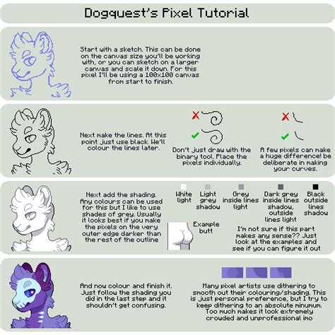 Today we're learning how to draw tiled pixel art in marmoset hexels. Pixel Tutorial by Dogquest on DeviantArt