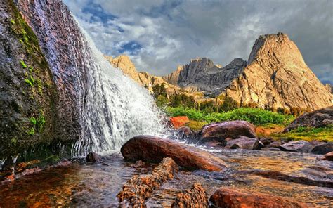 Mountain Waterfall Wallpaper And Background Image 1680x1050
