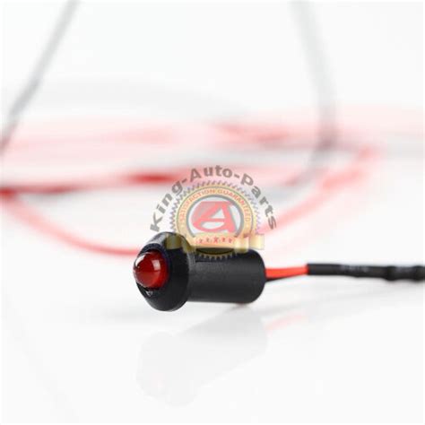 Super Bright Red Flash Flashing Blink 12v Dc Pre Wired Water Clear Led Leds 55cm Ebay
