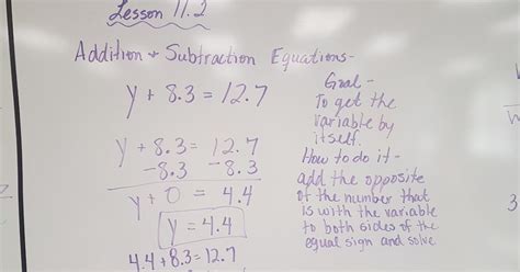 Mrs Negron 6th Grade Math Class Lesson 112 Adding And Subtracting