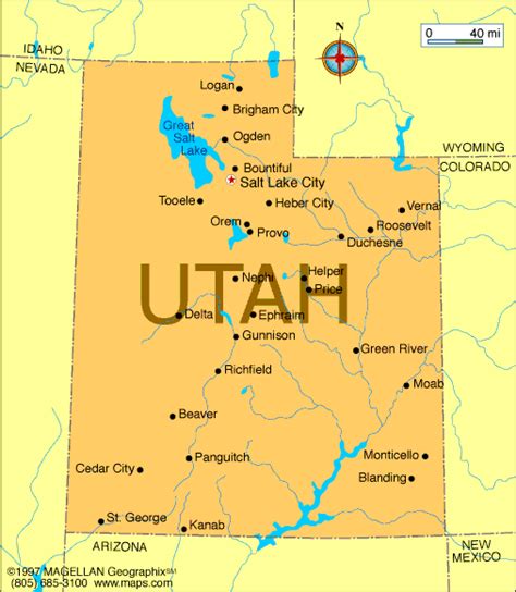 Utah Map And Utah Satellite Images